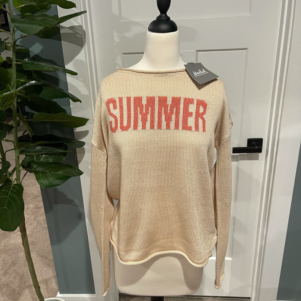 SUMMER sweater, 100% acrylic FEELS like silk.